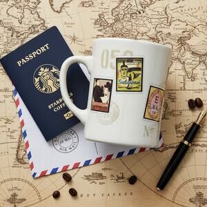Vintage Starbucks Barista Air Mail Stamp Series Mug – Kenya Sulawesi Colombia